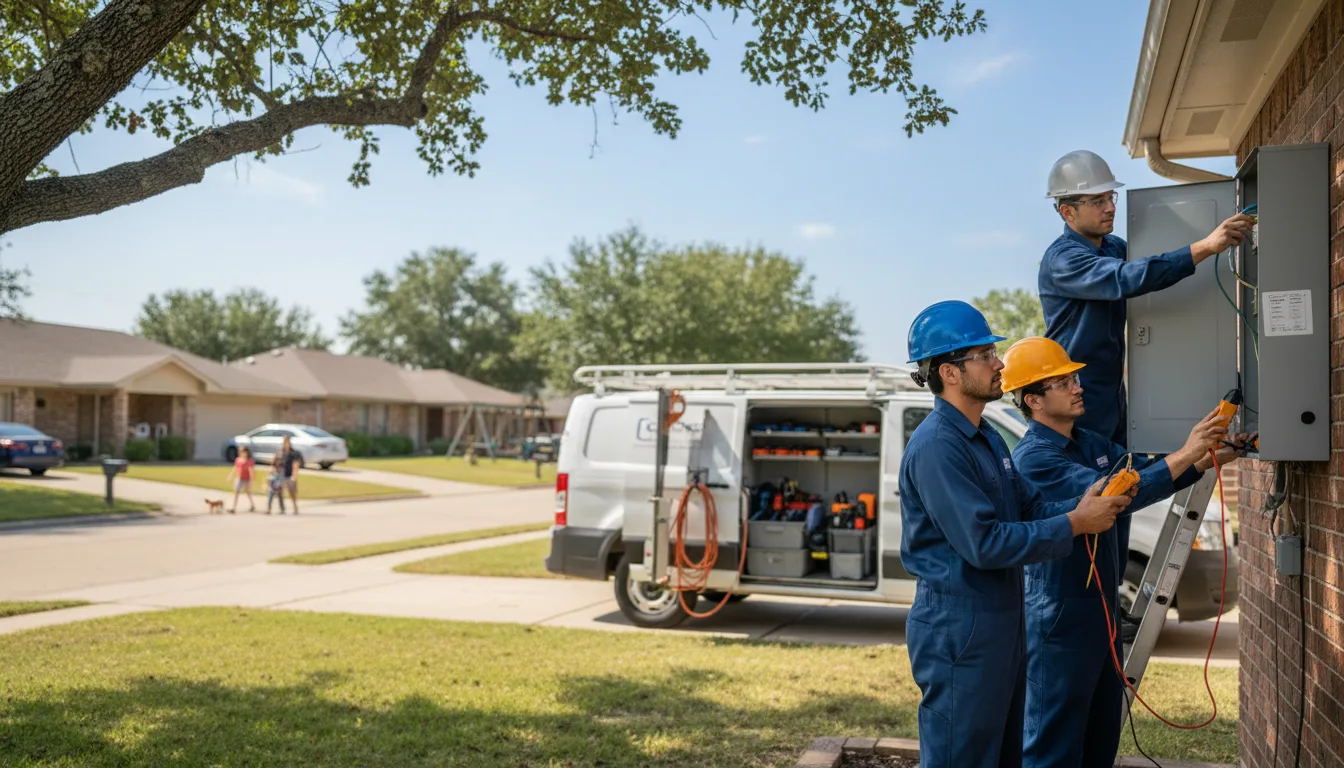 Certified electrician providing emergency electrical services in Higden, AR